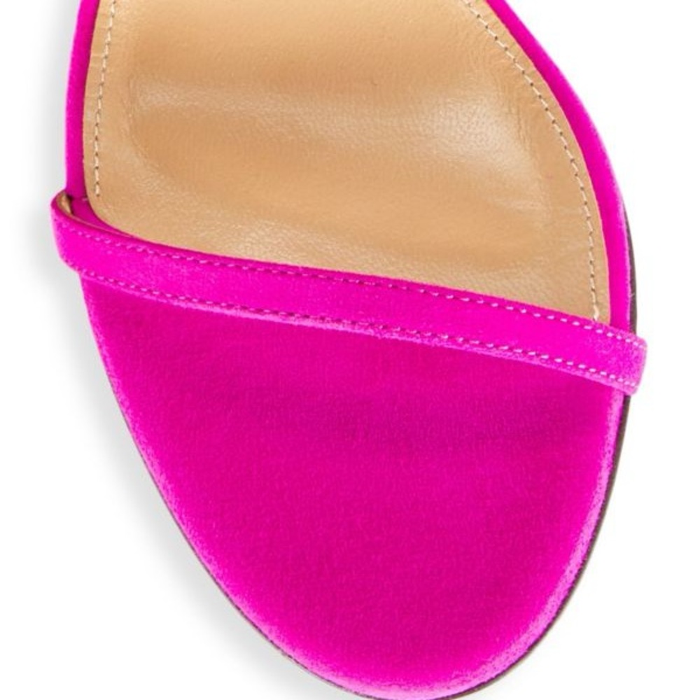 AQUAZZURA Sleek 75MM Strappy Suede Sandals - Picture 5 of 16